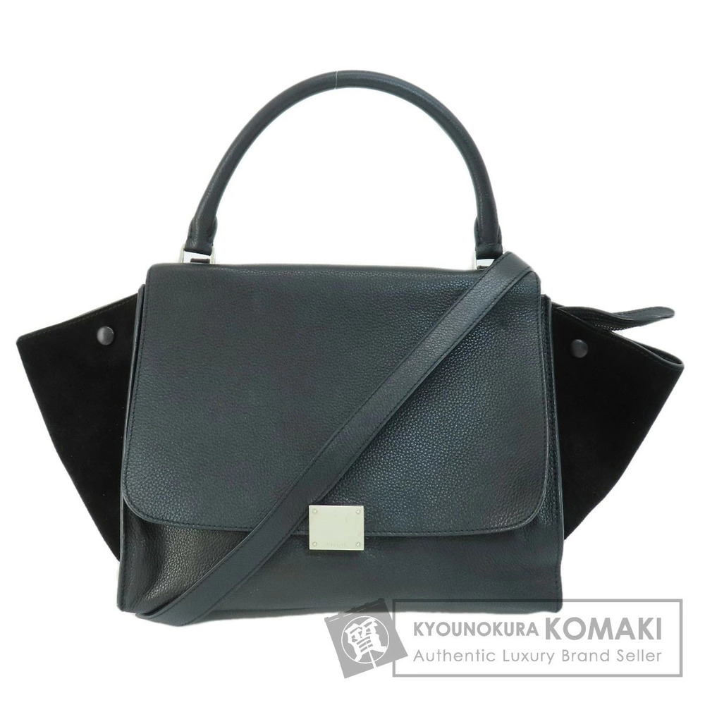 Celine Trapeze Tote Bag Leather Suede
